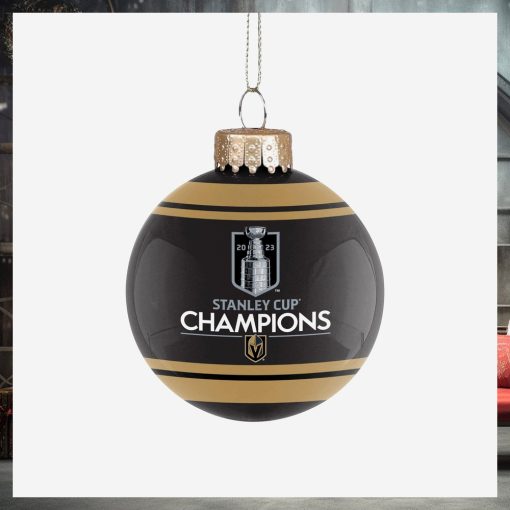 Vegas Golden Knights 2023 Stanley Cup Champions Glass Ball Ornament