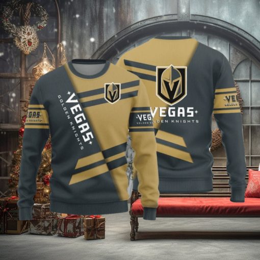 Vegas Golden Knights Basic Pattern New Style Knitted Sweater