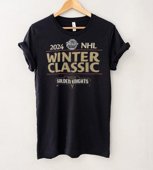 Vegas Golden Knights Fanatics Branded Black 2024 NHL Winter Classic Text Driven T Shirt