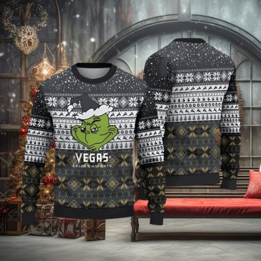 Vegas Golden Knights Grinch Ugly Christmas Sweater