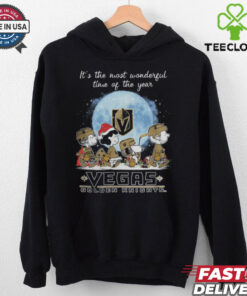 Vegas Golden Knights It The Most Wonderful Time Of The Year Peanut Characters Christmas Shirt