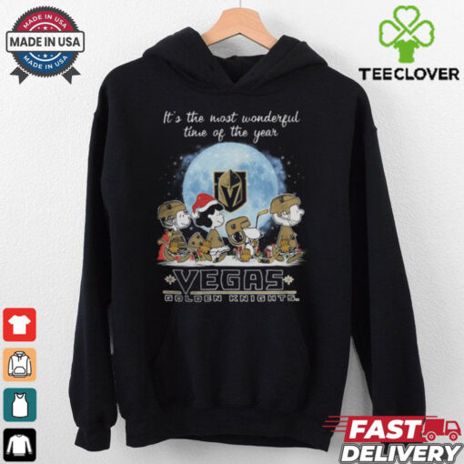 Vegas Golden Knights It The Most Wonderful Time Of The Year Peanut Characters Christmas Shirt