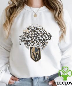 Vegas Golden Knights Leopard Print Long Sleeve T Shirt