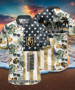 Vegas Golden Knights NHL Flower Best Combo 3D Hawaii Shirt And Tshirt