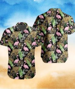 Vegas Golden Knights NHL Hawaiian Shirt Flamingo Pattern Beach Vacation Gift