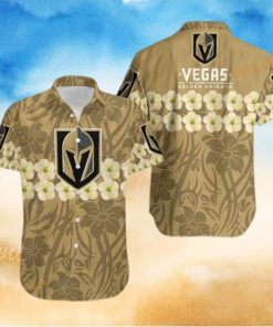 Vegas Golden Knights NHL Hawaiian Shirt Flower Pattern Beach Gift For Dad