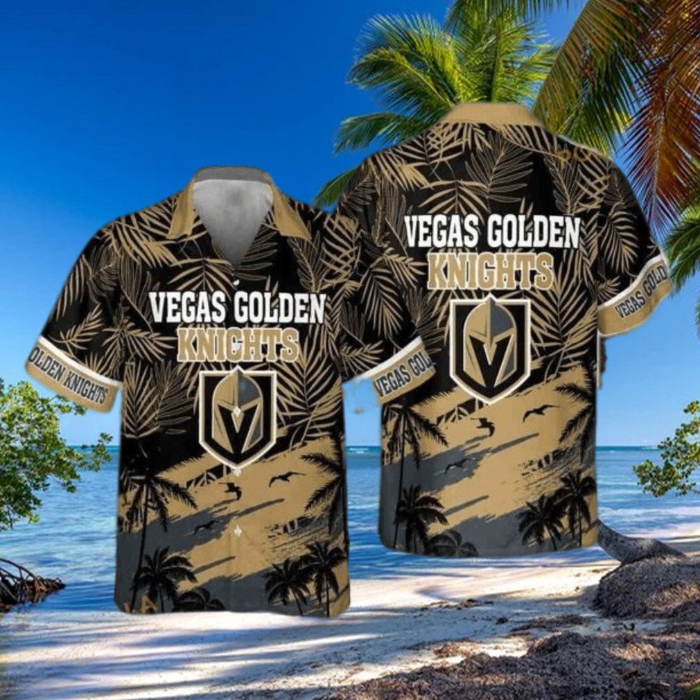 Vegas Golden Knights NHL Hawaiian Shirt Hockey Gift For Dad Vegas Golden Knights NHL Hawaiian Shirt Hockey Gift For Dad