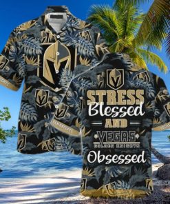 Vegas Golden Knights NHL Hawaiian Shirt Stress Blessed Obsessed