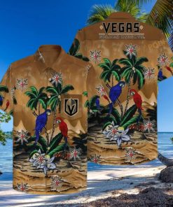 Vegas Golden Knights NHL Hawaiian Shirt Tropical Pattern Practical Beach Gift