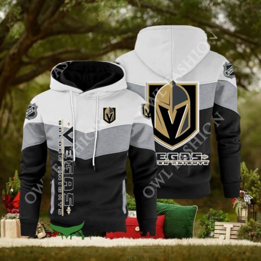 Vegas Golden Knights NHL Hockey Black White Printed Hoodie