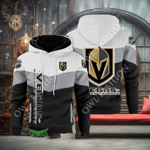 Vegas Golden Knights NHL Hockey Black White Printed Hoodie