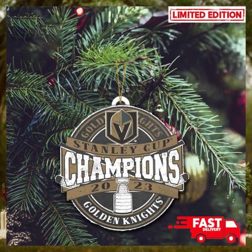 Vegas Golden Knights Stanley Cup Champions 2023 Christmas Tree Decorations Xmas Holiday Ornament