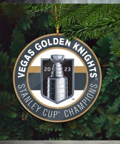 Vegas Golden Knights Stanley Cup Champions 2023 Custom Name Christmas Tree Decorations Ornament