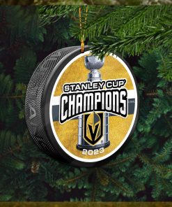 Vegas Golden Knights Stanley Cup Champions Puck 2023 Champions Holiday Gifts Christmas Decorations Ornament