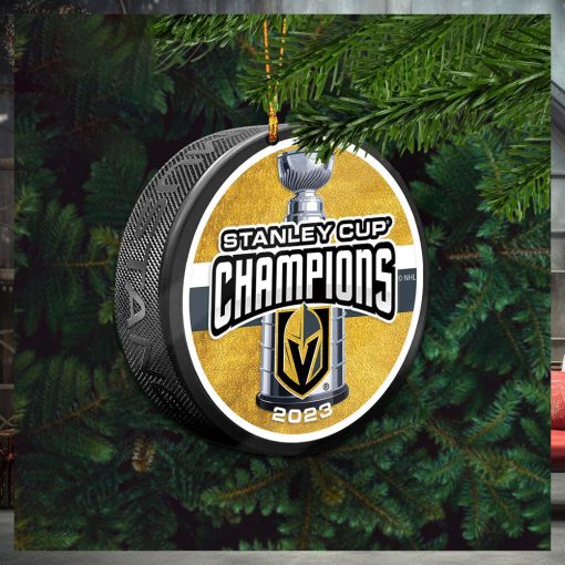 Vegas Golden Knights Stanley Cup Champions Puck 2023 Champions Holiday Gifts Christmas Decorations Ornament