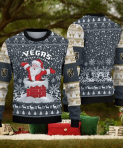 Vegas Golden Knights Ugly Christmas Santa Claus Xmas Sweater Frostbite Gift Mens Women