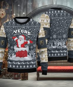 Vegas Golden Knights Ugly Christmas Santa Claus Xmas Sweater Frostbite Gift Mens Women