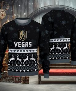 Vegas Golden Knights Ugly Christmas Snow Xmas Sweater Frozen Gift Mens Women