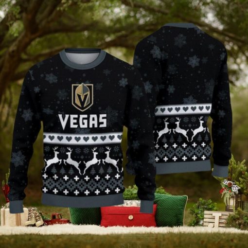 Vegas Golden Knights Ugly Christmas Snow Xmas Sweater Frozen Gift Mens Women