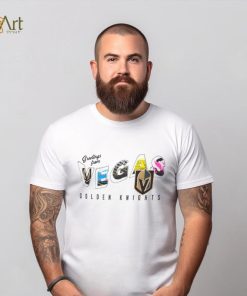 Vegas Golden Knights WEAR by Erin Andrews White Greetings From Muscle T Shirt