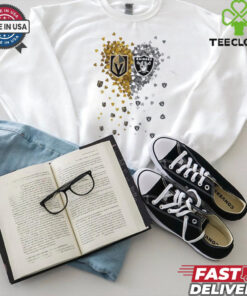 Vegas Golden Knights and Oakland Raiders Heart tiny hearts shirt