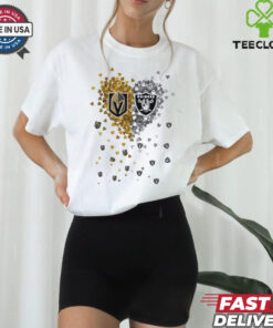 Vegas Golden Knights and Oakland Raiders Heart tiny hearts shirt