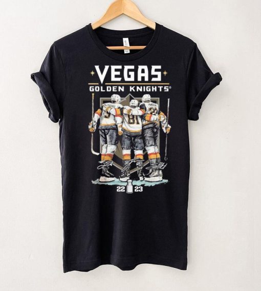 Vegas Hockey Jack Eichel Jonathan Marchessault And Shea Theodore 2023 Signatures Shirt