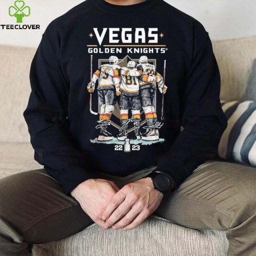 Vegas Hockey Jack Eichel Jonathan Marchessault And Shea Theodore 2023 Signatures Shirt