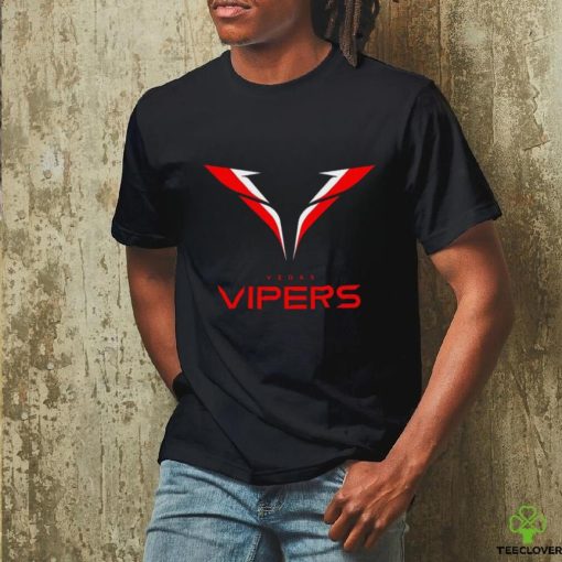 Vegas Vipers Men's Lockup Logo Black T Shirt