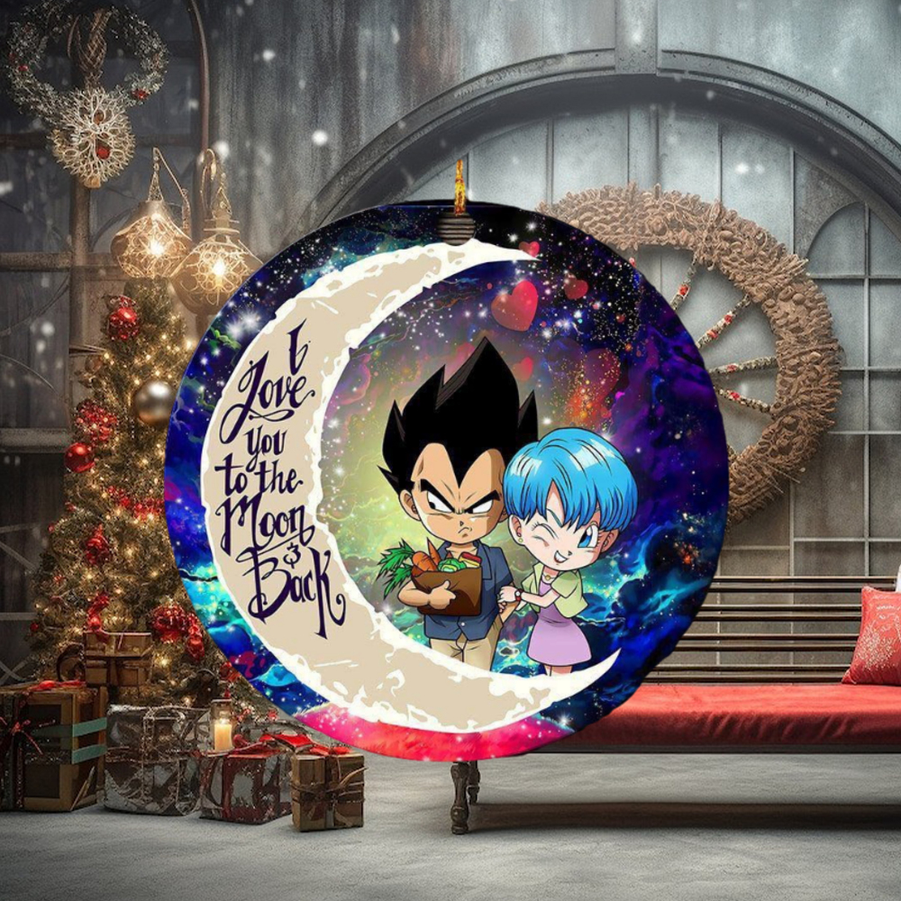 Vegeta And Bulma Dragon Ball Love You To The Moon And Back Galaxy Custom Name 2023 Holida Couple Gifts Christmas Decorations Ornament Vegeta And Bulma Dragon Ball Love You To The Moon And Back Galaxy Custom Name 2023 Holida Couple Gifts Christmas Decorations Ornament