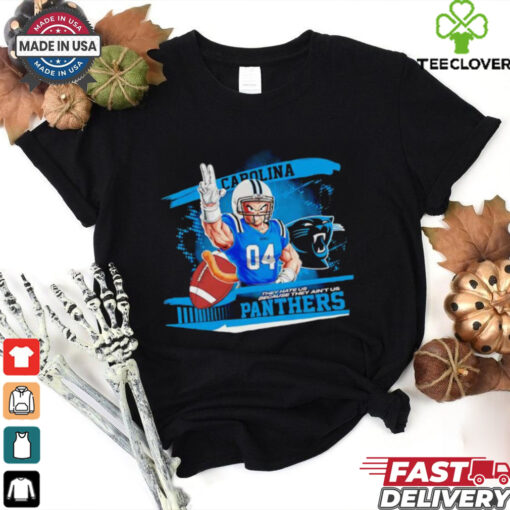 Vegeta X NCAA Carolina Panthers they hate us because ain’t us 2024 hoodie, sweater, longsleeve, shirt v-neck, t-shirt