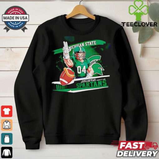 Vegeta X NCAA Michigan State Spartans they hate us because ain’t us 2024 hoodie, sweater, longsleeve, shirt v-neck, t-shirt