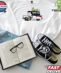 Venkman Slimer and the Ecto 1 Ghostbusters X Charlie Brown and Snoopy Peanuts Charlie Venkman shirt