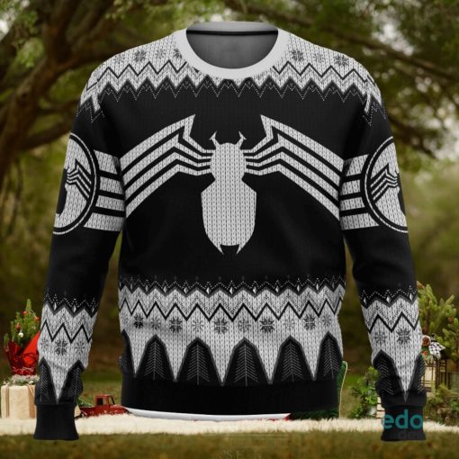 Venom Marvel Venom Symbol 3D Ugly Christmas Sweater Unisex Christmas Sweater For Men And Women