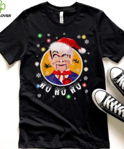 Ventriloquist Dummy In Santa Hat Christmas Shirt