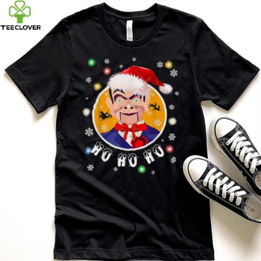 Ventriloquist Dummy In Santa Hat Christmas Shirt