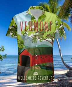 Vermont Retro Style Travel Summer 3D Hawaiian Shirt Gift For Men And Women Fans