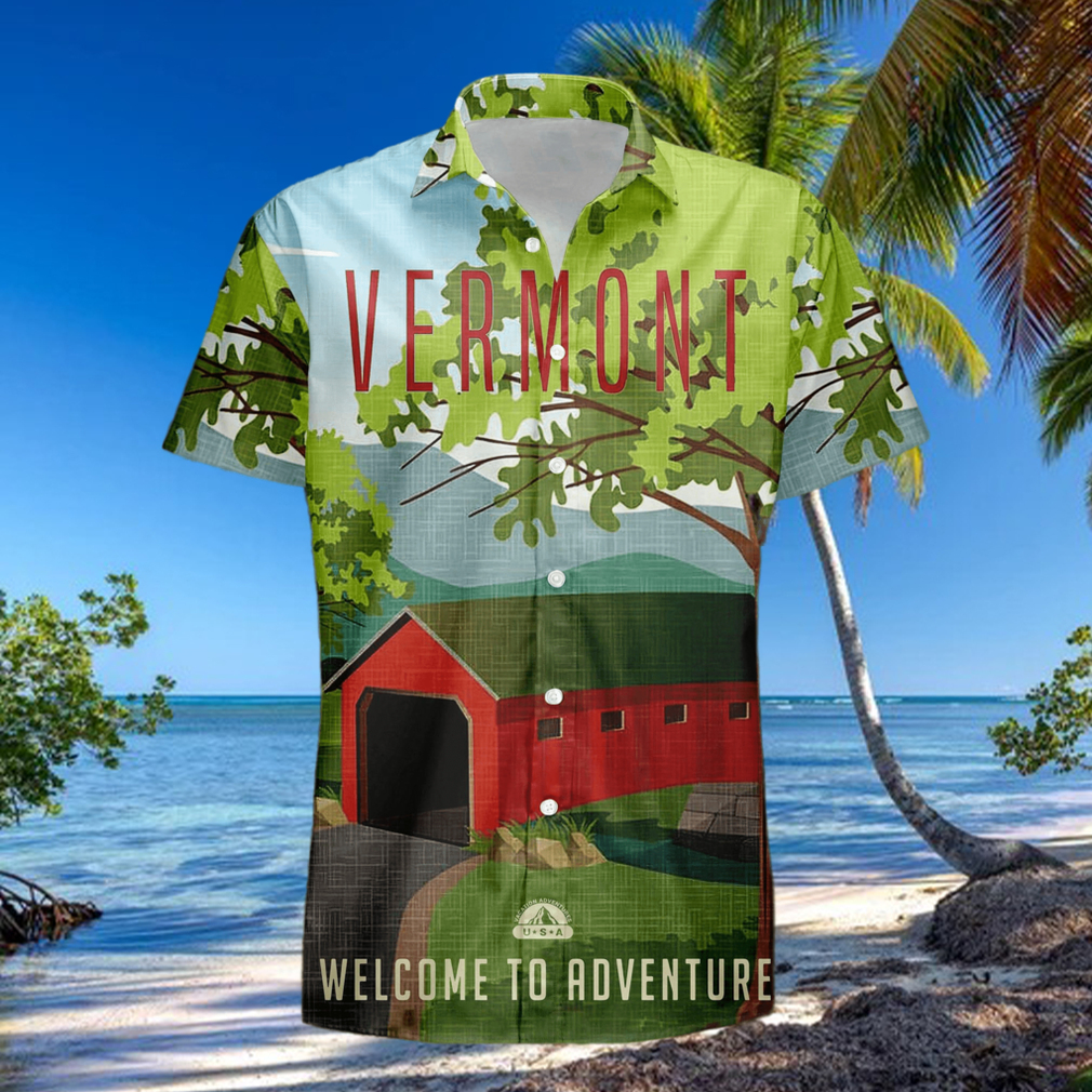Vermont Retro Style Travel Summer 3D Hawaiian Shirt Gift For Men And Women Fans Vermont Retro Style Travel Summer 3D Hawaiian Shirt Gift For Men And Women Fans
