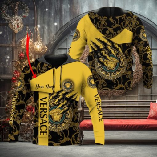 Versace Black Mix Gold Luxury 3D Hoodie Limited Edition