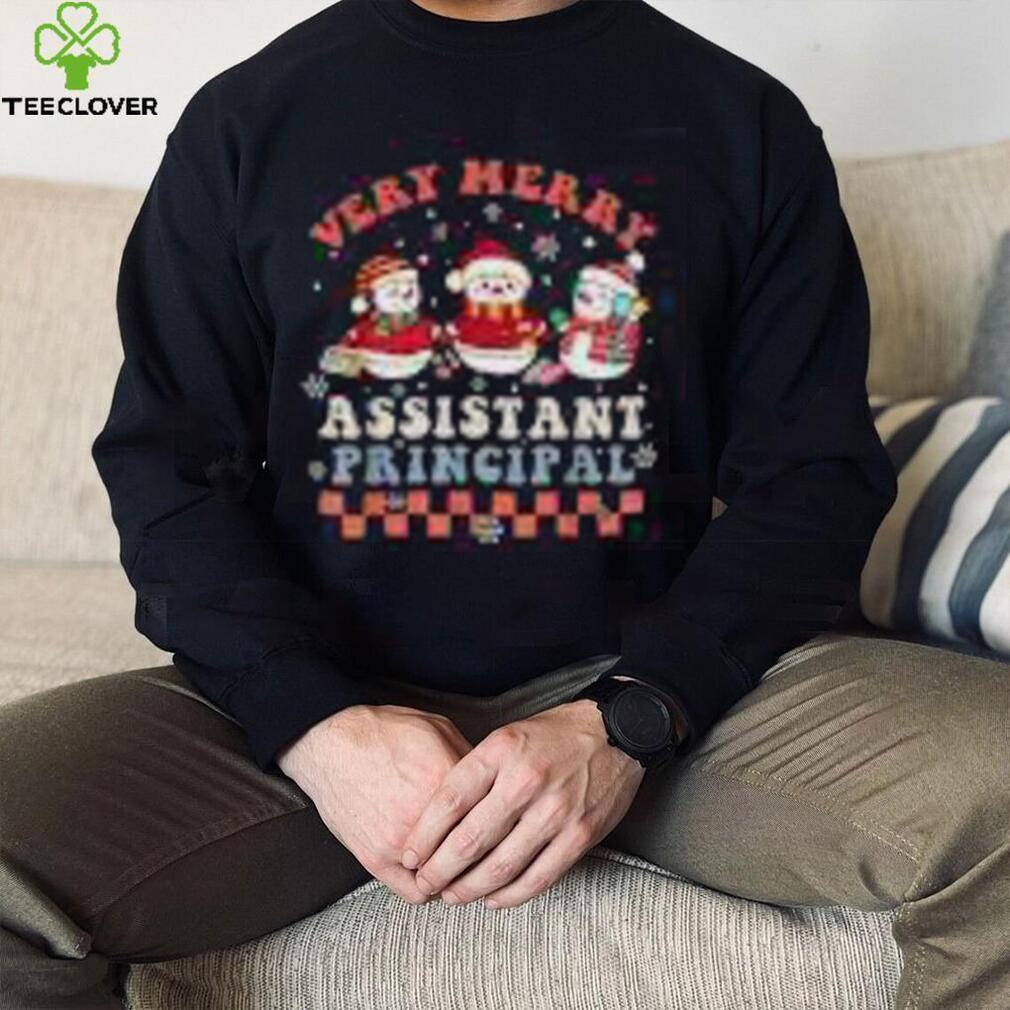 Very Merry Assistant Principal Groovy Christmas Holiday Shirt Very Merry Assistant Principal Groovy Christmas Holiday Shirt
