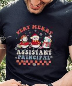 Very Merry Assistant Principal Groovy Christmas Holiday Shirt