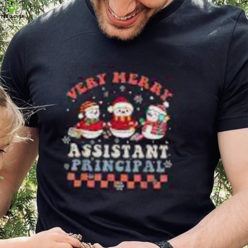 Very Merry Assistant Principal Groovy Christmas Holiday Shirt