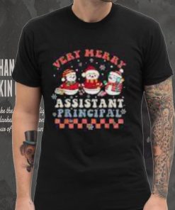 Very Merry Assistant Principal Groovy Christmas Holiday Shirt