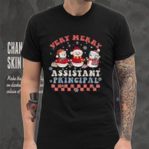Very Merry Assistant Principal Groovy Christmas Holiday Shirt