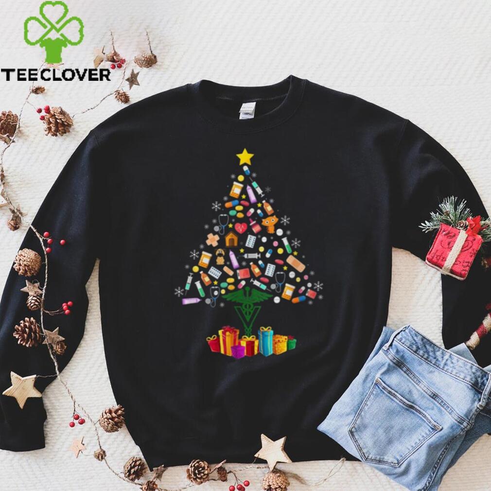 Vet Tech Veterinarian Christmas Tree Animals Lover Xmas Shirt Vet Tech Veterinarian Christmas Tree Animals Lover Xmas Shirt