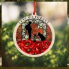 Veteran Poppy Lest We Forget Suncatcher Ornament Honor The Fallen Soldiers Memorial Ornaments