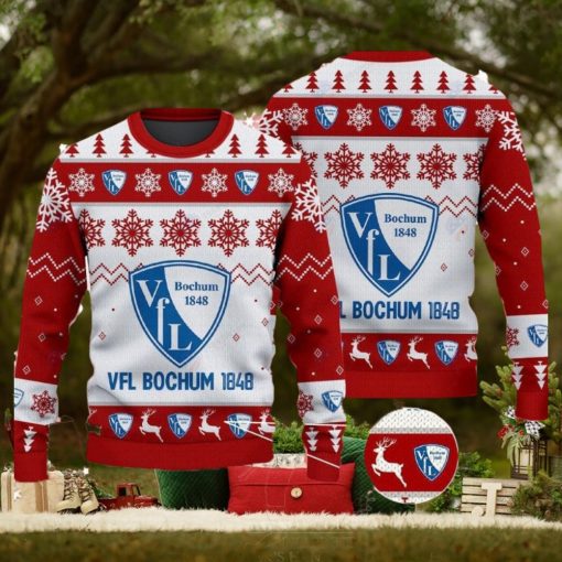 VfL Bochum Big Logo Ugly Christmas Tree Red Sweater Gift For Christmas
