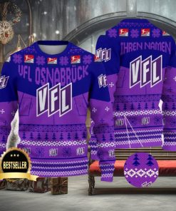 VfL Osnabrack Ugly Christmas Sweater Logo Custom Name Gift Fans