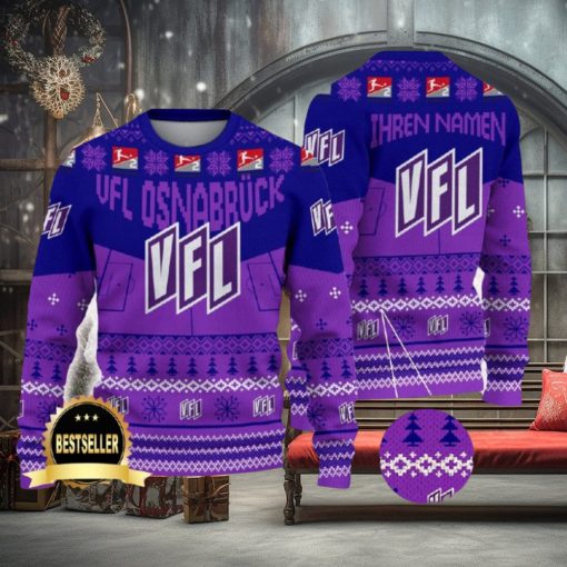 VfL Osnabrack Ugly Christmas Sweater Logo Custom Name Gift Fans