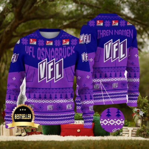 VfL Osnabrack Ugly Christmas Sweater Logo Custom Name Gift Fans